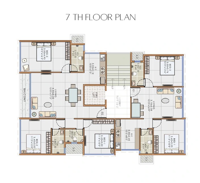 7th Floor Plan