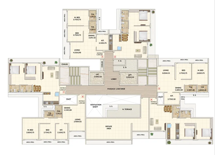 8th Floor Plan
