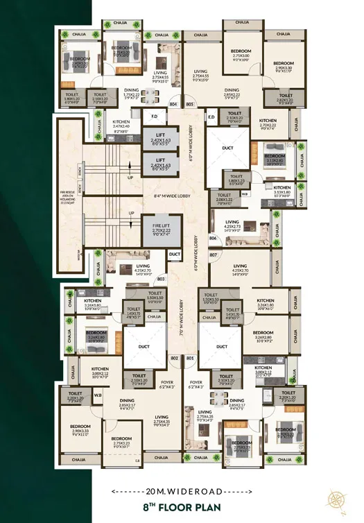 8th Floor Plan