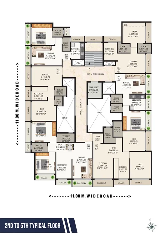 2nd To 5th Floor Plan